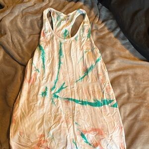 ZYIA Copper Charged Tie-Dye Tank Top - White, Green, Pink
